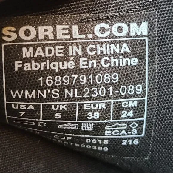 Sorel Women Boots NL2301 Addington Distressed Taupe Gray Leather Tall Heel Sz 7 - Picture 9 of 12